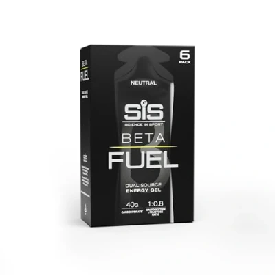 Afbeelding van Science in Sport SIS Beta Fuel Dual Source energy gel Naturel smaak 1 : 0,8 Maltodextrine Fructose verhouding 40 gram koolhydraten per 6 x 60ml