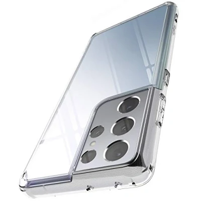 Afbeelding van Ringke beschermhoes compatibel met Samsung S21 Ultra [Fusion] transparante solide achterkant TPU zachte bumper [militaire verdediging] voor Galaxy helder