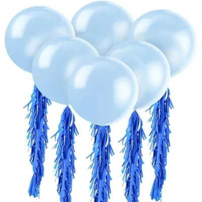 Afbeelding van Unique Party 56500 36&quot; gigantische latex koele blauwe ballonnen, pak van 6