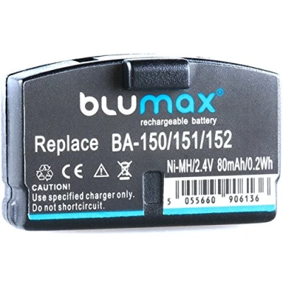 Afbeelding van Blumax Set van 2 batterijen compatibel met Sennheiser BA150 / BA151 152 2,4 V 80 mAh voor A200 HDI 302 380 HDR4 HDR6 HDR30