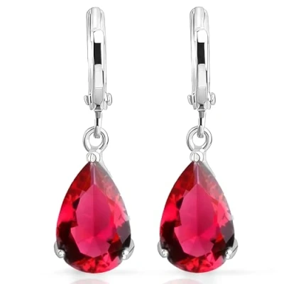 Afbeelding van Crystalline Azuria 18 karaat vergulde druppelvormige oorbellen met Zirkonia en doos inbegrepen, Kristal,
