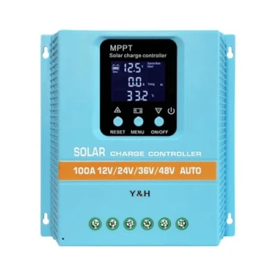 Afbeelding van Y&amp;H MPPT Solar laadregelaar 100 A 12 V 24 36 48 LCD display batterij intelligente regelaar Max dubbele USB ingang voor loodzuur/lithium