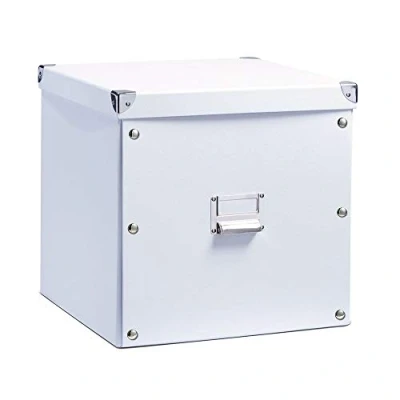 Image de Zeller 17620 boite de rangement en carton blanc, 33,5 x 33 32 cm