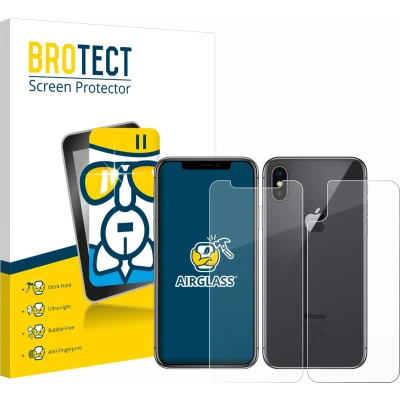 Afbeelding van BROTECT AirGlass kogelwerende glasfolie (1 Stuk, Apple iPhone X), Smartphone beschermfolie, Transparant