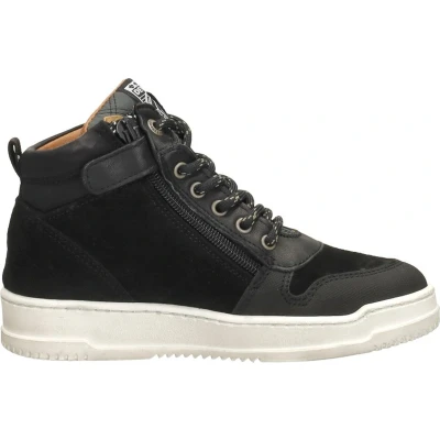 Afbeelding van Develab Veterboots voor kinderen, Maat: 34, Zwart Leer en textiel