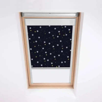 Afbeelding van Skylight Verduisteringsrolgordijn voor Velux dakvensters Schemering Zilverkleurig aluminium frame MK08