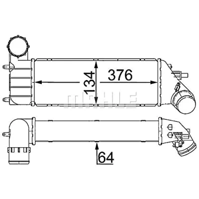 Afbeelding van MAHLE ORIGINAL CI 23 000S Intercooler LANCIA: Phedra