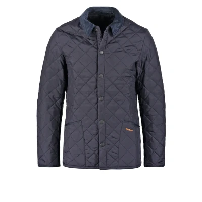 Afbeelding van Barbour heren Liddesdale quilted jack met opgestikte zakken in de kleur Donkerblauw, maat: M
