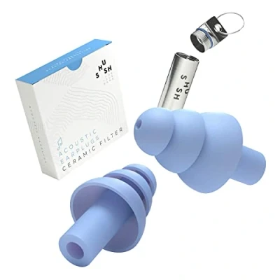 Afbeelding van Shush Acoustic Earplugs Festival oordoppen De beste gehoorbescherming voor festivals, feesten, uitgaan en concerten Keramisch muziekfilter (SNR 23 dB) superieure geluidskwaliteit &gt;365x herbruikbaar Party all day, every day!!