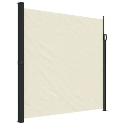 Afbeelding van Windscherm uittrekbaar 200x500 cm crèmekleurig