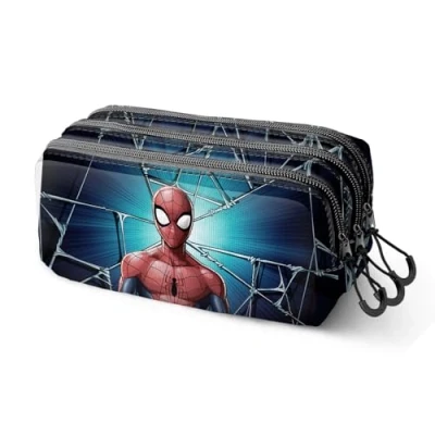 Afbeelding van Karactermania Marvel Spiderman Maximum Trick FAN 2.2 Pennenzak Potloden Etui met Dubbele Rits Pennenetui Blauw
