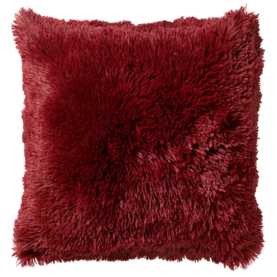 Afbeelding van Dutch Decor FLUFFY Sierkussen 45x45 cm superzacht effen kleur Merlot rood