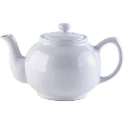 Afbeelding van Price en Kensington Theepot 6 pers. Niet zwaar Handvat blijft koud 1u warm Aardewerk Wit 1.1 L Ø 12 cm
