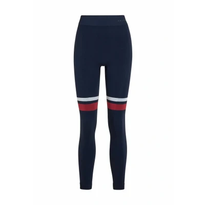 Afbeelding van FALKE Maximum Warm Long W Ti fil fonctionnel séchage rapide 1 pièce, Couche de base inférieure Femme, Bleu Space Blue 6116 Stripe, XL