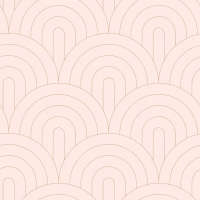 Afbeelding van ESTAhome behang art deco bogen zacht roze en roségoud 139217 0,53 x 10,05 m