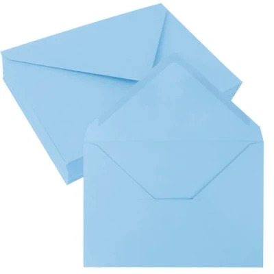 Afbeelding van JAGERGREEN 50 stuks blanco A7 enveloppen voor huwelijksuitnodigingen, 137 x 193 mm, 150 g/m², wenskaarten, verjaardag, babyshower, bedankkaarten,