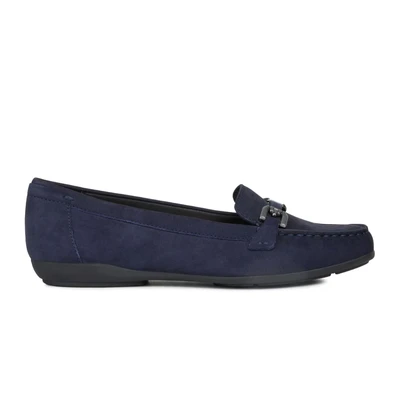 Afbeelding van Geox Annytah Mocassins, Dames, Maat: 41, Dark blue Nubukleer