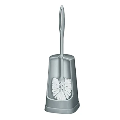 Afbeelding van Wenko Toiletborstel Met Houder Simple 40 Cm Polypropyleen Grijs