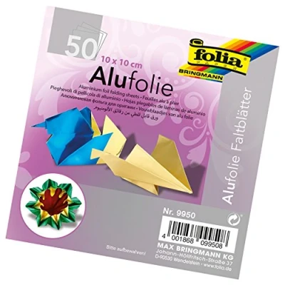 Afbeelding van Vouwbladen 10x10cm x50 aluminium 9950