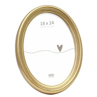 Afbeelding van Deknudt Frames fotolijst S100A3 goud ovaal 18x24 cm