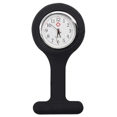 Afbeelding van TRIXES Verpleegkundige Horloge met Pin Verpleegster Pin, zwart., Classic