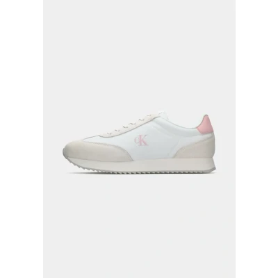 Afbeelding van Calvin Klein Jeans Sneakers laag, Dames, Maat: 41, Bright white/sweet pink Leer