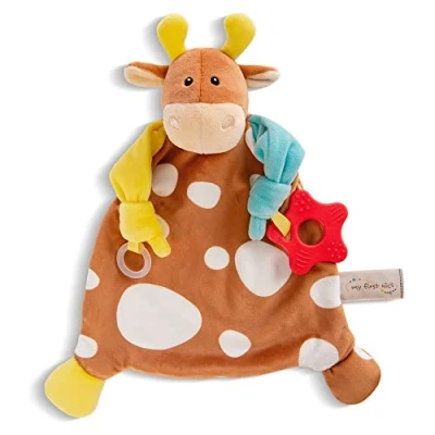 Afbeelding van NICI Knuffeldier, koe, 25 x cm, schattig knuffeldier vanaf 0 maanden, voor meisjes, jongens en baby&#039;s, leuk cadeau idee, effen beige