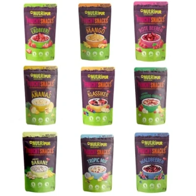 Afbeelding van Proefset voor gevriesdroogd fruit ongezoete gedroogde vruchten graanvulling, pap fruitsnacks vol smaak NutriPur