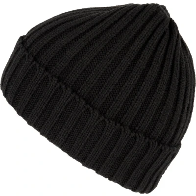 Afbeelding van K up Dubbel geribde muts met omslag KP953 Black
