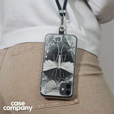 Afbeelding van Case Company® hoesje met Koord geschikt voor Xiaomi 13 Haeckel Tineida Telefoonhoesje Zwart Bescherming aan alle Kanten en Over de Schermrand