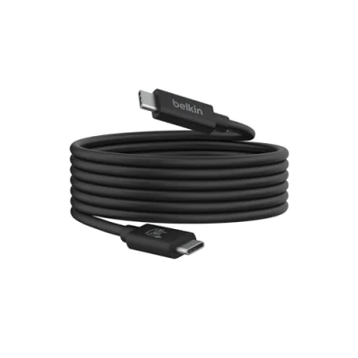 Image de Belkin Câble USB 24 pin C (M) pour 2.0 / 3.0 3.2 4.0 /Thunderbolt 3 Thunderbolt 4 2 m Alimentation (240 W), prise en charge UHD 4K60Hz noir