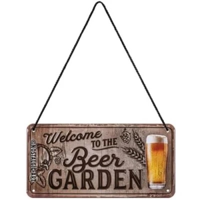 Afbeelding van Wandbord Welcome to the Beer Garden (hanging sign)