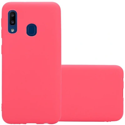 Afbeelding van Cadorabo Hoesje geschikt voor Samsung Galaxy A10e / A20e in CANDY ROOD Beschermhoes gemaakt van flexibel TPU silicone Case Cover