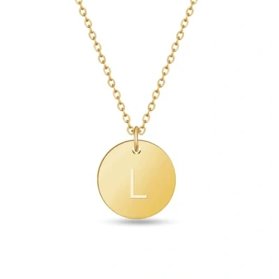 Afbeelding van Letters Ketting Goud I Gouden Dames met 18 Karaat Plating voor Vrouwen Hanger in (L)