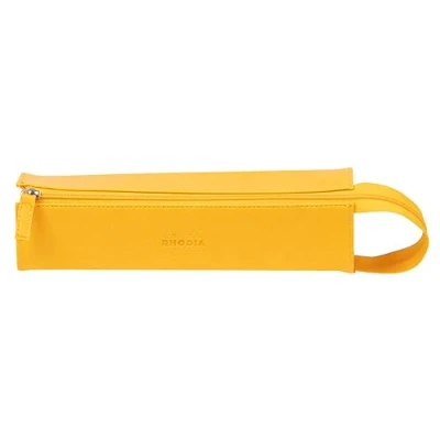 Afbeelding van RHODIA 319026C Rhodiarama narcis pennenetui 23 x 5 cm platte opening voor gebruik als kunstleer opslag van pennen, potloden, viltstiften, kleine benodigdheden