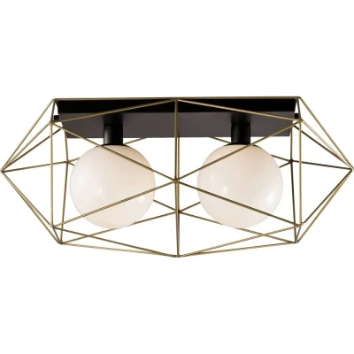 Afbeelding van ECO Light I ABRAXAS PL2 ORO Plafondlamp E27 120 W Goud, Zwart