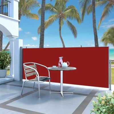 Afbeelding van Windscherm uittrekbaar 140x300 cm rood