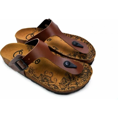 Afbeelding van GOBY Brown Slippers Sandalen Hoge kwaliteit Handmade Maat 41