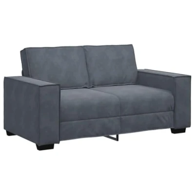 Afbeelding van vidaXL Tweezitsbank 120 cm fluweel donkergrijs