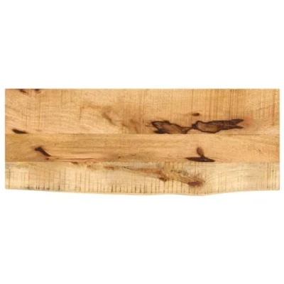 Afbeelding van Tafelblad met natuurlijke rand 80x40x2,5 cm massief mangohout