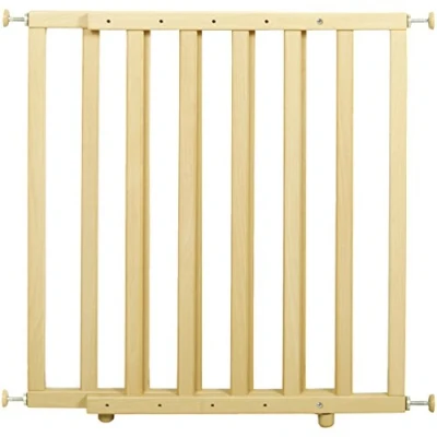 Afbeelding van roba Kinderveiligheidshek, uittrekbaar, natuurlijk hout, zonder boren, voor deur en trap, verstelbare breedte van 62 106 cm