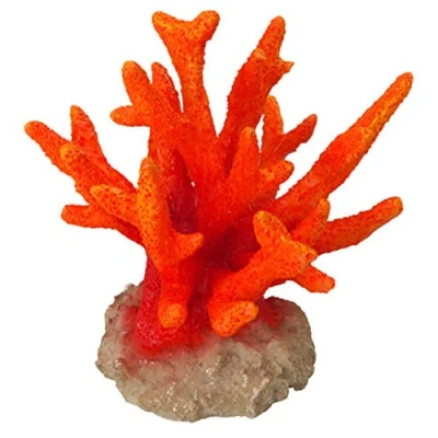 Afbeelding van Aqua Della Aquariumdecoratie Vissen Coraal Seriatopora 8,5x8,5x9cm Oranje 1st