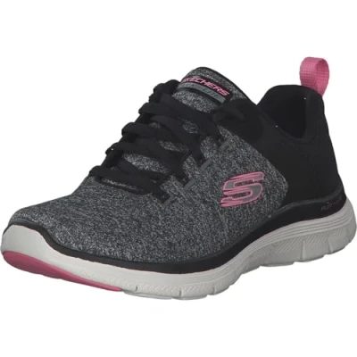 Afbeelding van Skechers Flex Appeal 4.0 Sportschoenen Dames Grijs/Roze 39 Fitness Shoes
