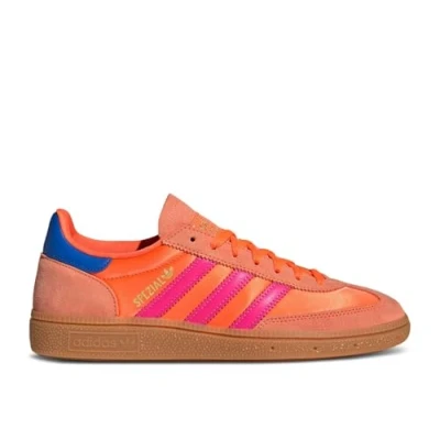 Afbeelding van adidas Originals Handball Spezial Sneakers laag Solar orange lucid pink gum, Dames, Maat: 38, gum Leer en textiel