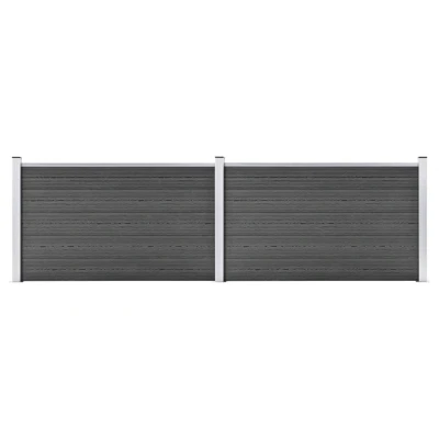 Afbeelding van Schuttingpanelenset 353x105 cm HKC zwart