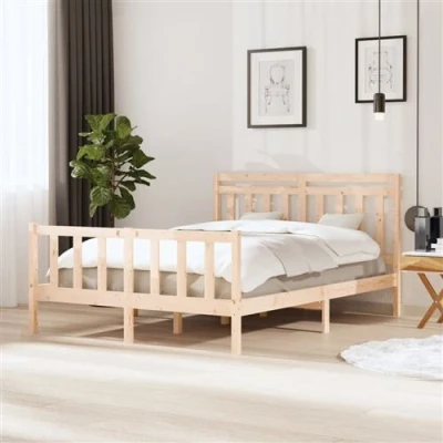 Afbeelding van vidaXL Bedframe massief hout 150x200 cm