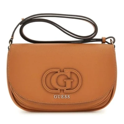 Afbeelding van GUESS Calebra Convertible Xbody Flap Bag Cognac