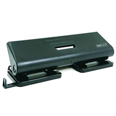 Afbeelding van Rapesco PF75P0B1 75 P perforator met 4 gaten, voor 16 vellen, zwart