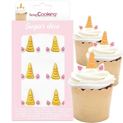 Afbeelding van ScrapCooking Suikerdecoraties Eenhoorn Set/6