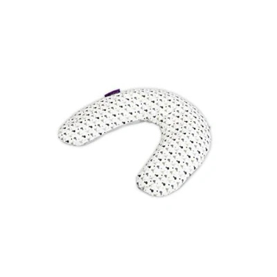 Image de Träumeland t041002 coussin de positionnement latéral pour bébé garnissage billes d&#039;eps housse amovible 100 % coton motif 2 gris